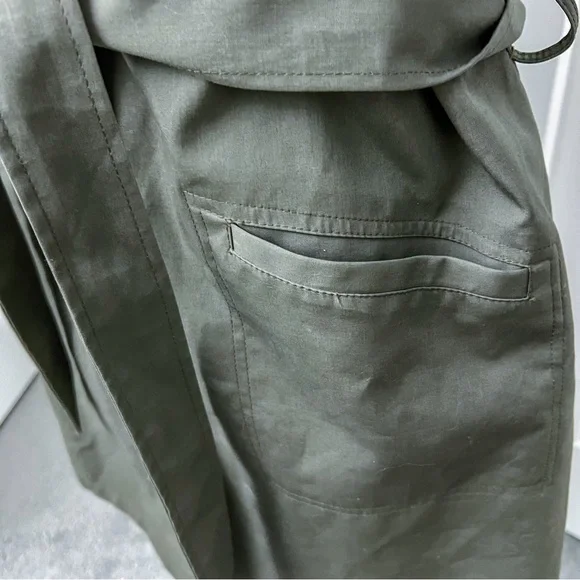 Old Navy Classic Trench Coat — Size XL- Army Green - Picture 4 of 5